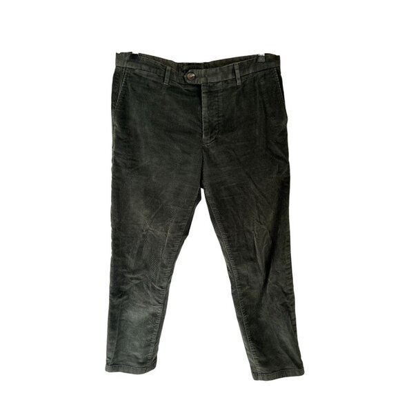 The Proper Clothing Corduroy Stretch Dress Pant Cotton Olive Green Size 36/29 - Picture 5 of 11